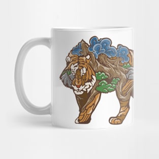 abstract tiger shaped Mug